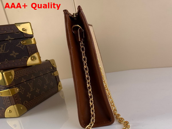 Louis Vuitton Toiletry Pouch On Chain Caramel Brown Raffia Replica