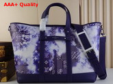 Louis Vuitton Tote Journey Carryall Bag Blue Monogram Bandana Motif M20553 Replica