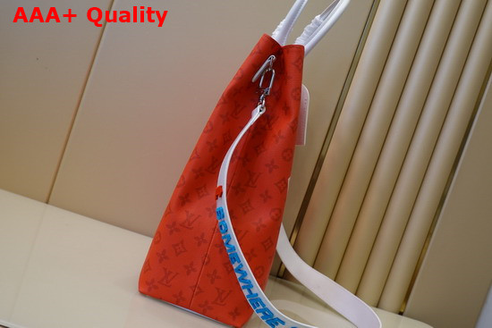 Louis Vuitton Tourist vs Purist Horizon Tote Red Monogram Canvas and White Calf Leather Replica