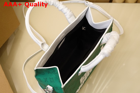 Louis Vuitton Tourist vs Purist Tote Green Monogram Canvas and White Calf Leather Replica