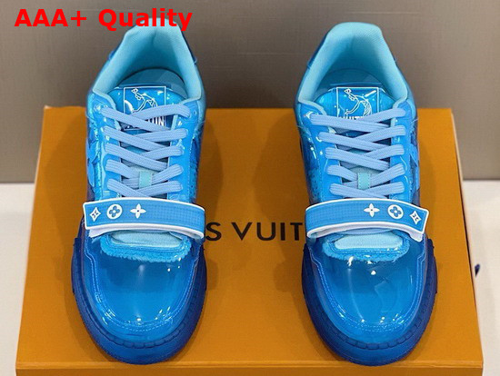 Louis Vuitton Trainer Sneaker in Blue Transparent PVC Replica