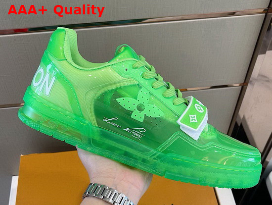 Louis Vuitton Trainer Sneaker in Green Transparent PVC Replica
