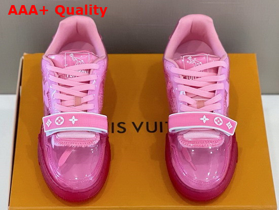 Louis Vuitton Trainer Sneaker in Pink Transparent PVC Replica