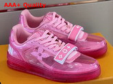 Louis Vuitton Trainer Sneaker in Pink Transparent PVC Replica