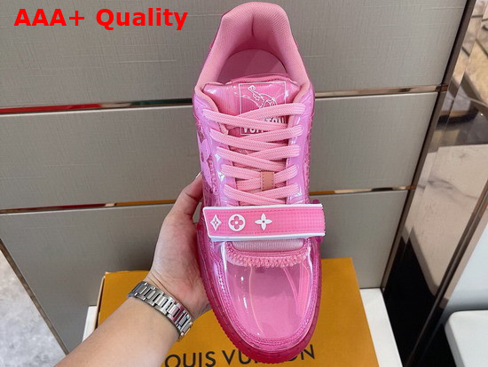 Louis Vuitton Trainer Sneaker in Pink Transparent PVC Replica