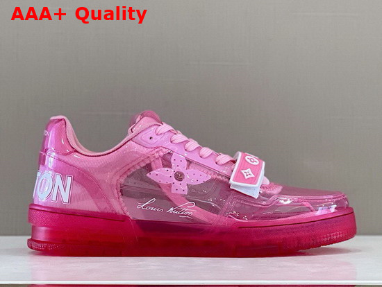 Louis Vuitton Trainer Sneaker in Pink Transparent PVC Replica