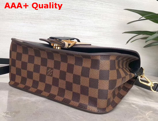 Louis Vuitton Trendy Crossbody Bag Cream Damier Ebene Coated Canvas and Small Grain Cowhide Leather N40148 Replica
