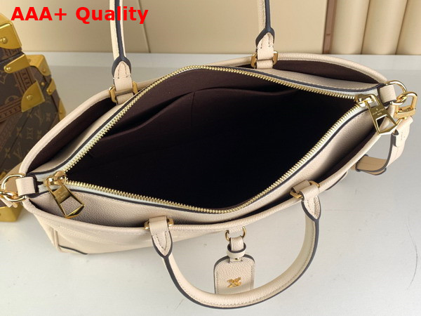 Louis Vuitton Trianon MM Tote in Cream Monogram Empreinte Leather Replica