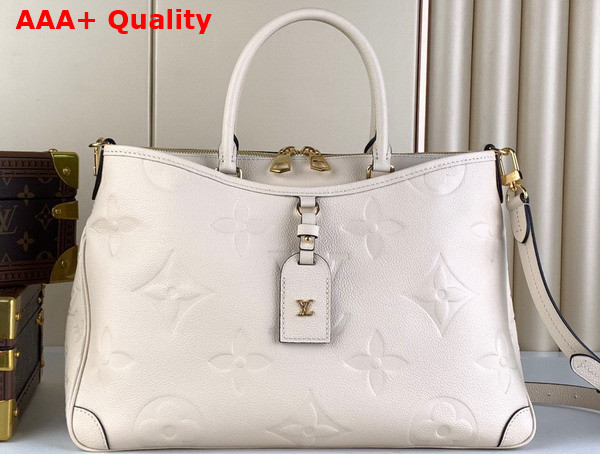 Louis Vuitton Trianon MM Tote in Cream Monogram Empreinte Leather Replica
