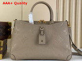 Louis Vuitton Trianon MM Tote in Tourterelle Gray Monogram Empreinte Leather M46504 Replica