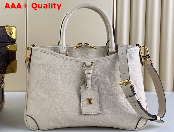 Louis Vuitton Trianon PM Handbag Creme Monogram Empreinte Leather M46503 Replica
