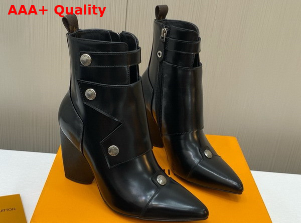 Louis Vuitton Trinity Ankle Boot in Black Glazed Calf Leather 1AD1TF Replica