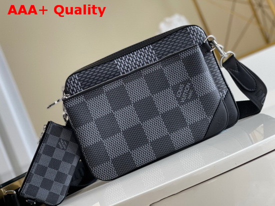 Louis Vuitton Trio Messenger Bag in Giant Damier Graphite Canvas Replica
