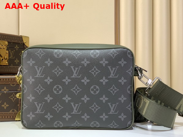 Louis Vuitton Trio Messenger Bag in Khaki Green Monogram Eclipse Coated Canvas M28628 Replica