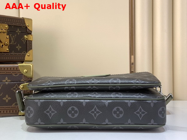 Louis Vuitton Trio Messenger Bag in Khaki Green Monogram Eclipse Coated Canvas M28628 Replica