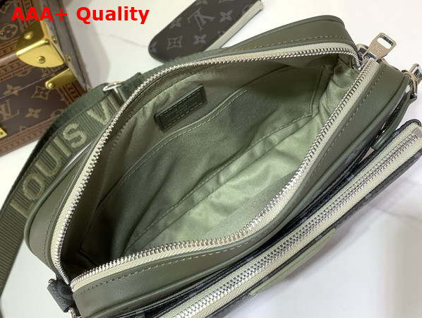 Louis Vuitton Trio Messenger Bag in Khaki Green Monogram Eclipse Coated Canvas M28628 Replica