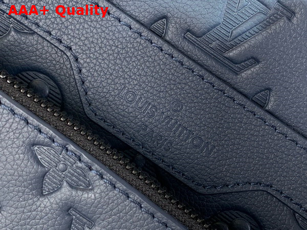 Louis Vuitton Trio Messenger Bag in Navy Blue Monogram Shadow Embossed Calf Leather M14785 Replica