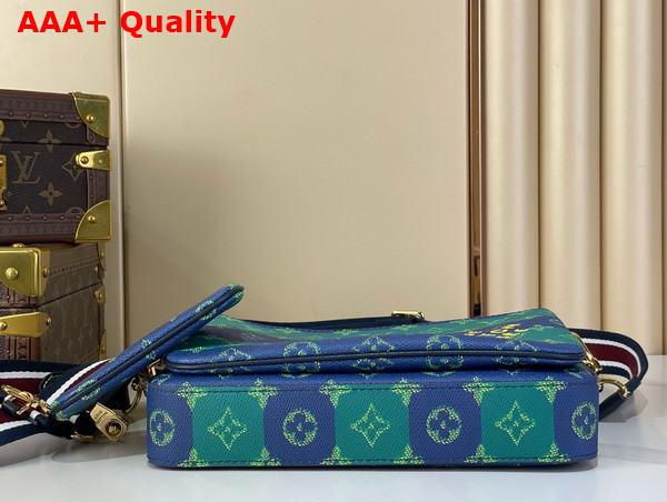 Louis Vuitton Trio Messenger Blue Stripes Monogram Heritage Coated Canvas M26026 Replica