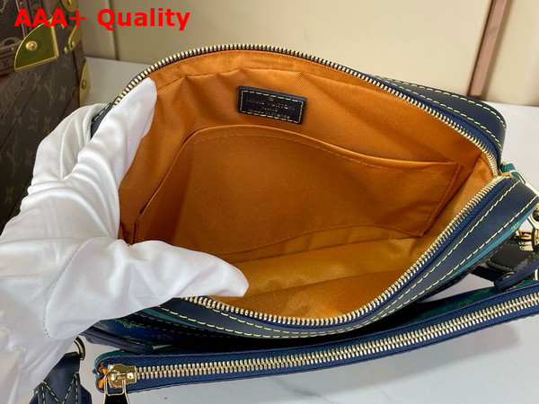 Louis Vuitton Trio Messenger Blue Stripes Monogram Heritage Coated Canvas M26026 Replica
