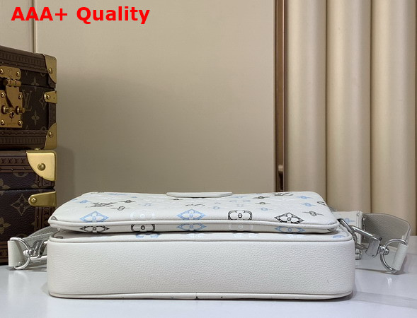 Louis Vuitton Trio Messenger Ecru White Monogram Shadow Calfskin Leather Gradient Effect M28854 Replica