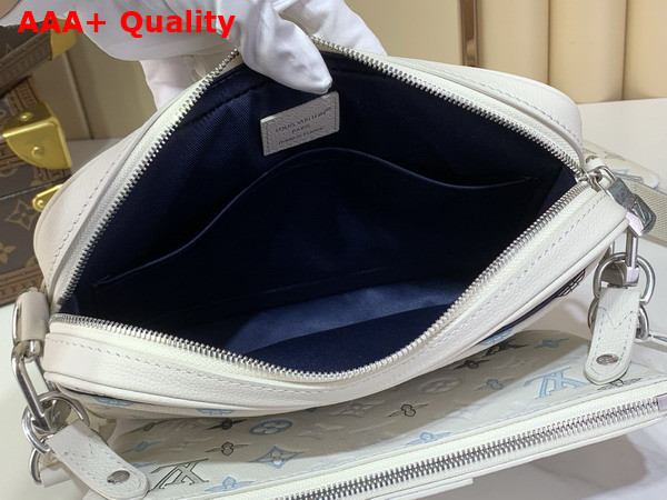 Louis Vuitton Trio Messenger Ecru White Monogram Shadow Calfskin Leather Gradient Effect M28854 Replica