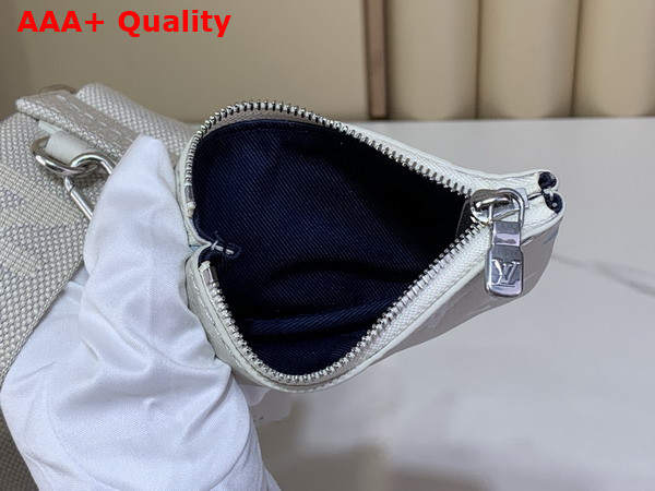 Louis Vuitton Trio Messenger Ecru White Monogram Shadow Calfskin Leather Gradient Effect M28854 Replica