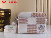 Louis Vuitton Trio Messenger White Damier Spray Cowhide Leather M20665 Replica