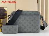 Louis Vuitton Trio Messenger in Anthracite Gray Monogram Embossed Calf Skin M46603 Replica