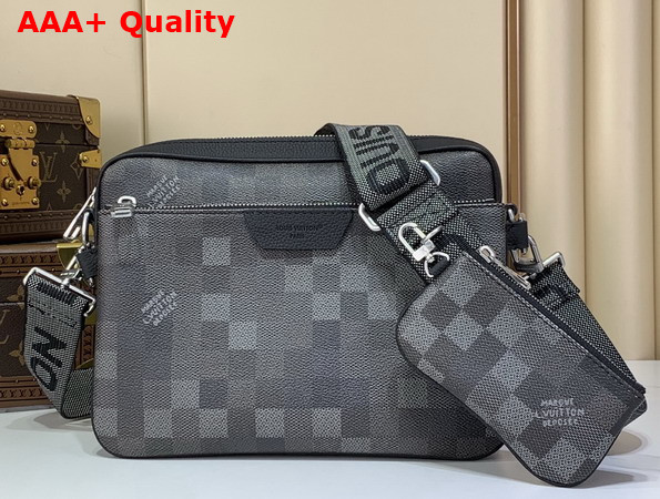 Louis Vuitton Trio Messenger in Black Damoflage Canvas M28602 Replica