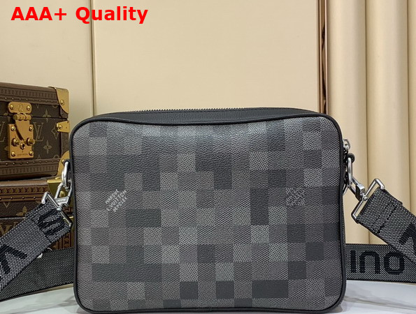 Louis Vuitton Trio Messenger in Black Damoflage Canvas M28602 Replica