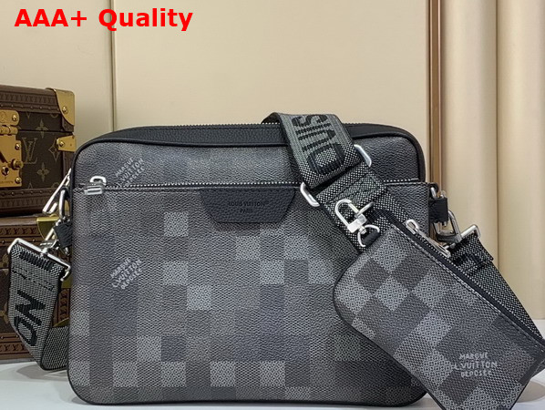 Louis Vuitton Trio Messenger in Black Damoflage Canvas M28602 Replica