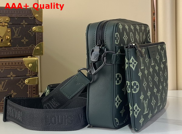 Louis Vuitton Trio Messenger in Forest Green Monogram Shadow Leather M27154 Replica