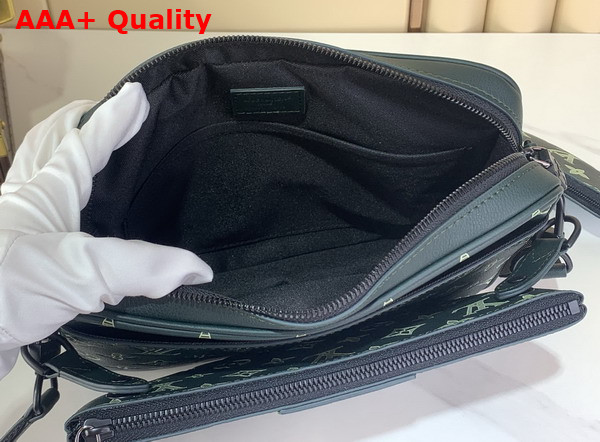 Louis Vuitton Trio Messenger in Forest Green Monogram Shadow Leather M27154 Replica