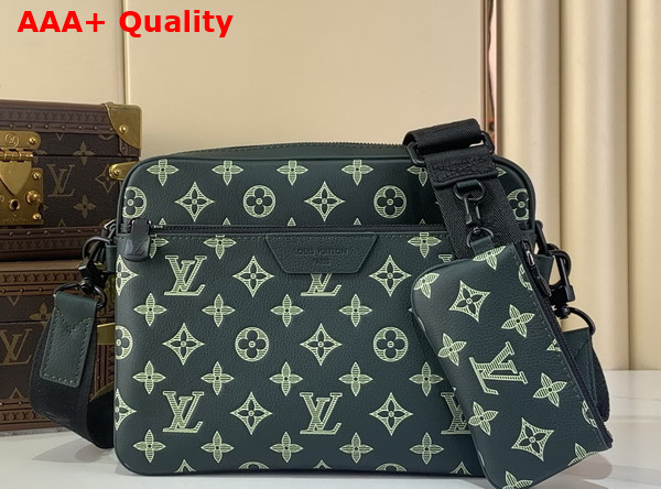 Louis Vuitton Trio Messenger in Forest Green Monogram Shadow Leather M27154 Replica