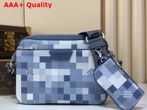 Louis Vuitton Trio Messenger in Indigo Blue Damoflage Canvas M28601 Replica