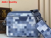 Louis Vuitton Trio Messenger in Indigo Blue Damoflage Canvas M28601 Replica