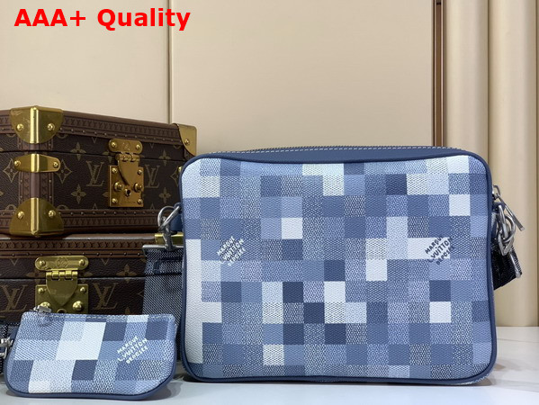 Louis Vuitton Trio Messenger in Indigo Blue Damoflage Canvas M28601 Replica