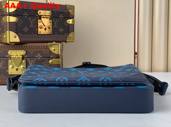 Louis Vuitton Trio Messenger in Navy River Blue Monogram Embossed Calf Leather M46604 Replica