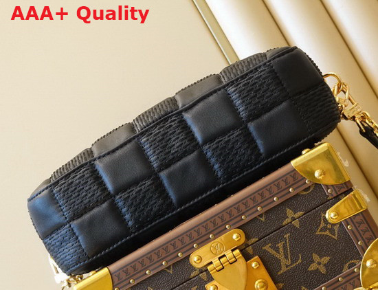 Louis Vuitton Troca MM Handbag Black Damier Quilt Lambskin M59114 Replica