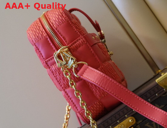 Louis Vuitton Troca MM Handbag Pink Damier Quilt Lambskin Replica