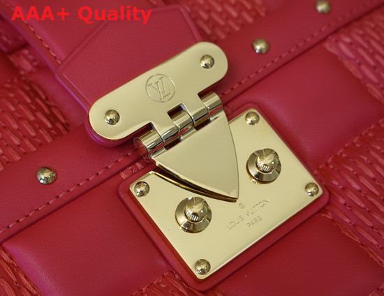Louis Vuitton Troca MM Handbag Pink Damier Quilt Lambskin Replica