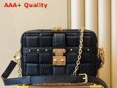 Louis Vuitton Troca PM Handbag Black Damier Quilt Padded Lambskin M59116 Replica