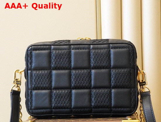 Louis Vuitton Troca PM Handbag Black Damier Quilt Padded Lambskin M59116 Replica