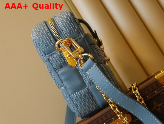 Louis Vuitton Troca PM Handbag Glacier Damier Quilt Padded Lambskin M59115 Replica