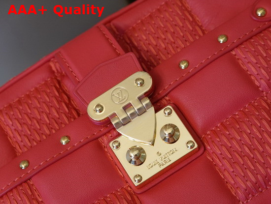 Louis Vuitton Troca PM Handbag Pink Damier Quilt Padded Lambskin M59118 Replica