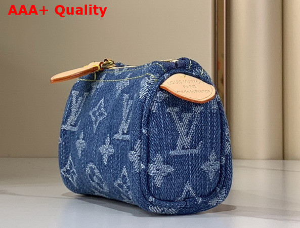 Louis Vuitton Trousse Speedy Monogram Denim Blue Denim M27604 Replica