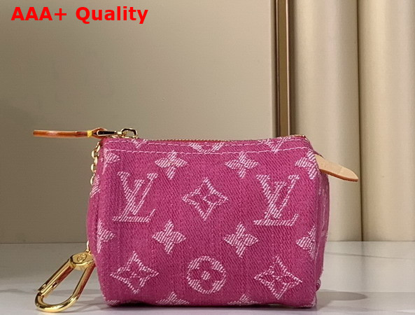 Louis Vuitton Trousse Speedy Monogram Denim Fuchsia Denim M27605 Replica