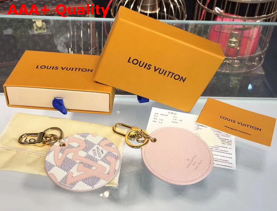 Louis Vuitton Trunk Bag Charm and Key Holder Damier Azur Coated Canvas Replica