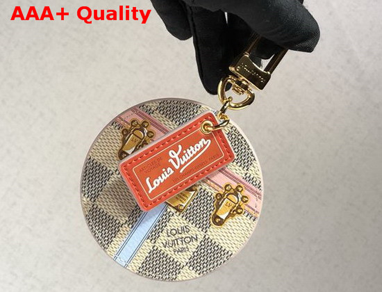 Louis Vuitton Trunk Bag Charm and Key Holder Damier Azur Coated Canvas Replica