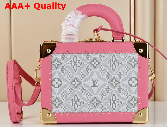Louis Vuitton Trunk Bag Since 1854 Canvas and Pink Calf Leather Replica